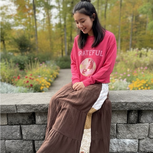 Handmade Tops - Grateful Pink Sweatshirt